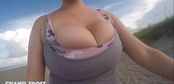  Big Titty Teen Jogging Down The Beach with Her GoPro!